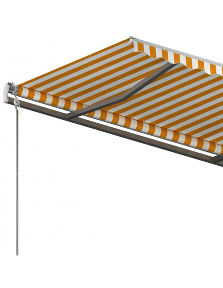 Tenda da Sole Manuale Autoportante 450x300 cm Gialla/Bianca