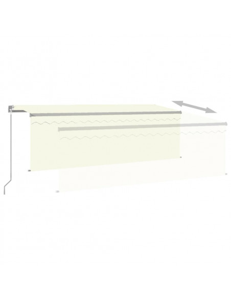 Tenda da Sole Retrattile con Parasole 4,5x3 m Crema