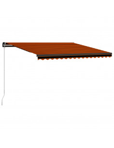 Tenda da Sole Retrattile Manuale 450x300 cm Arancione e Marrone 2