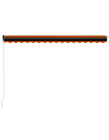 Tenda da Sole Retrattile Manuale 450x300 cm Arancione e Marrone
