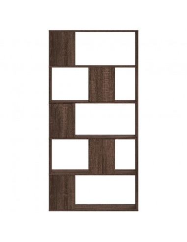 Libreria 5 Ripiani Rovere Marrone 80,5x23,5x162,5cm Multistrato