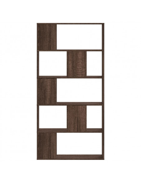 Libreria 5 Ripiani Rovere Marrone 80,5x23,5x162,5cm Multistrato