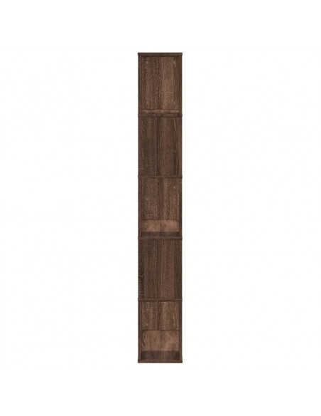 Libreria 5 Ripiani Rovere Marrone 80,5x23,5x162,5cm Multistrato