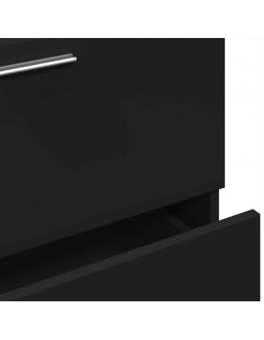 Mobile Lavabo Nero 59x37x59 cm in Truciolare