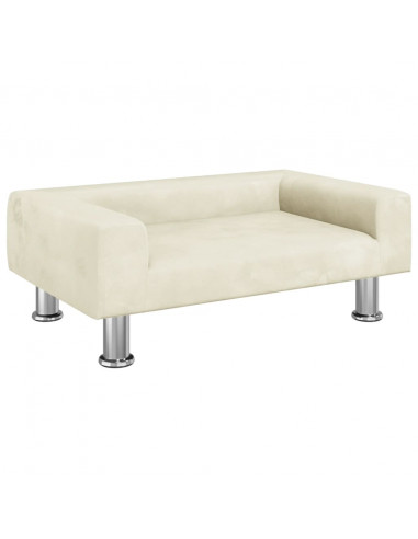 Lettino per Cani Crema 70x45x26,5 cm in Velluto