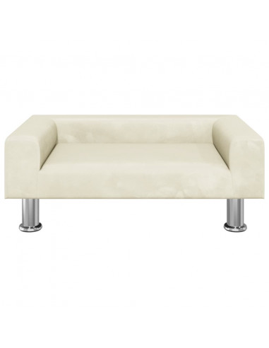 Lettino per Cani Crema 70x45x26,5 cm in Velluto