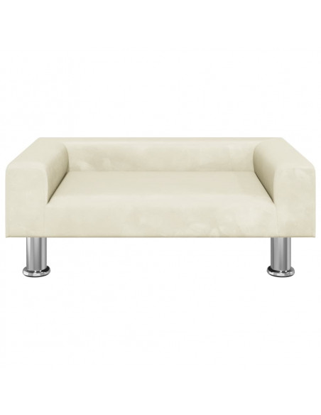 Lettino per Cani Crema 70x45x26,5 cm in Velluto
