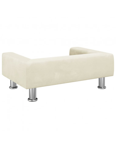 Lettino per Cani Crema 70x45x26,5 cm in Velluto