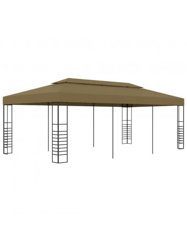 Gazebo da Giardino 6x3x2,7 m Grigio Talpa 180 g/m²
