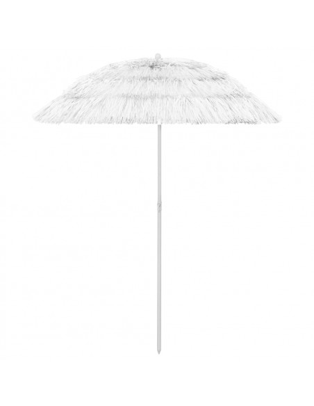 Ombrellone da Spiaggia Hawaii Bianco 180 cm