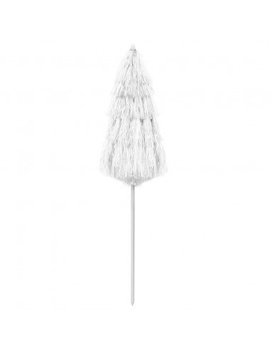 Ombrellone da Spiaggia Hawaii Bianco 180 cm