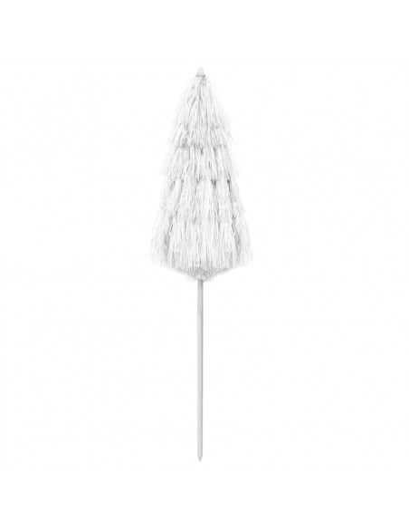 Ombrellone da Spiaggia Hawaii Bianco 180 cm