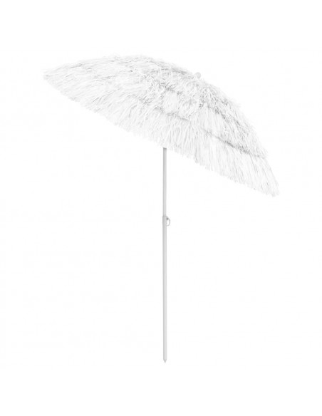Ombrellone da Spiaggia Hawaii Bianco 180 cm