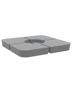 Set Base per Ombrellone 4 pz con Supporto a Croce 100 kg PP 2