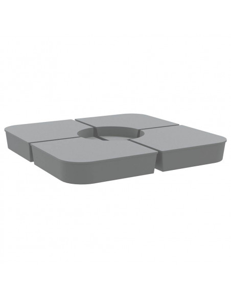 Set Base per Ombrellone 4 pz con Supporto a Croce 100 kg PP