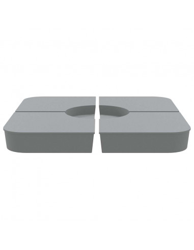 Set Base per Ombrellone 4 pz con Supporto a Croce 100 kg PP