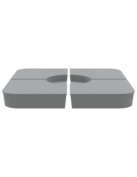 Set Base per Ombrellone 4 pz con Supporto a Croce 100 kg PP