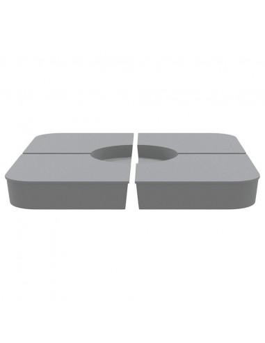 Set Base per Ombrellone 4 pz con Supporto a Croce 100 kg PP