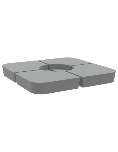 Set Base per Ombrellone 4 pz con Supporto a Croce 100 kg PP