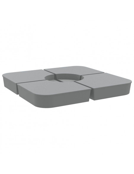 Set Base per Ombrellone 4 pz con Supporto a Croce 100 kg PP