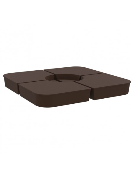Set Base per Ombrellone 4 pz con Supporto a Croce 100 kg PP