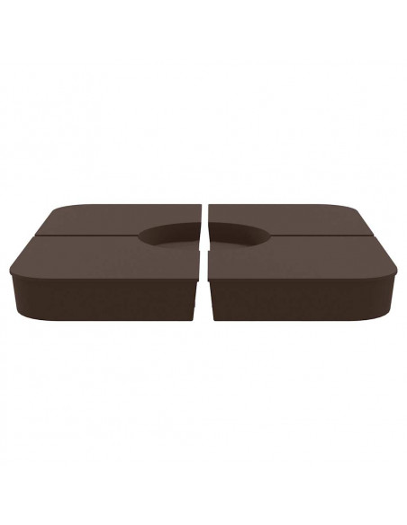 Set Base per Ombrellone 4 pz con Supporto a Croce 100 kg PP