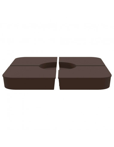 Set Base per Ombrellone 4 pz con Supporto a Croce 100 kg PP
