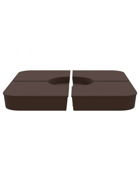 Set Base per Ombrellone 4 pz con Supporto a Croce 100 kg PP
