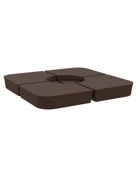 Set Base per Ombrellone 4 pz con Supporto a Croce 100 kg PP