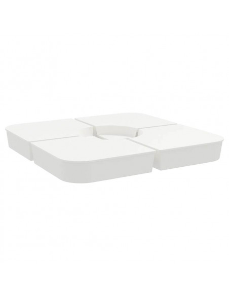 Set Base per Ombrellone 4 pz con Supporto a Croce 100 kg PP