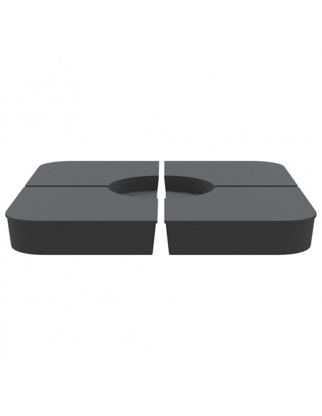 Set Base per Ombrellone 4 pz con Supporto a Croce 100 kg PP
