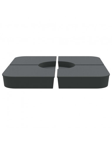 Set Base per Ombrellone 4 pz con Supporto a Croce 100 kg PP