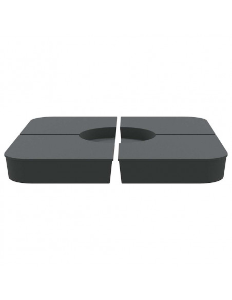 Set Base per Ombrellone 4 pz con Supporto a Croce 100 kg PP
