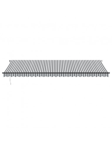 Tenda Retrattile Automatica Antracite e Bianco 600x300 cm