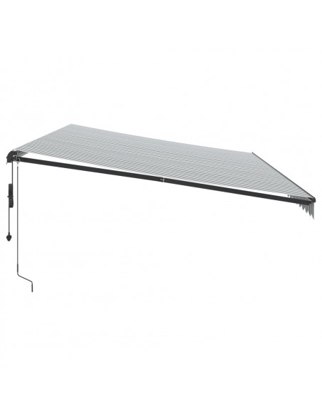 Tenda Retrattile Automatica Antracite e Bianco 600x300 cm