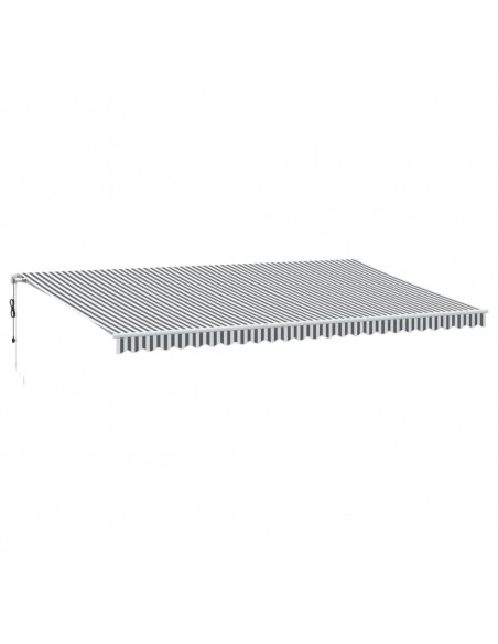 Tenda Sole Retrattile Automatica 600x300 cm Antracite e Bianco