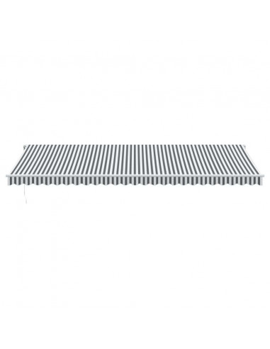 Tenda Sole Retrattile Automatica 600x300 cm Antracite e Bianco