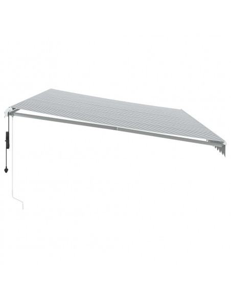 Tenda Sole Retrattile Automatica 600x300 cm Antracite e Bianco