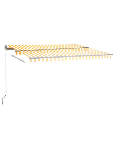 Tenda da Sole Autoportante Automatica 400x300 cm Gialla Bianca
