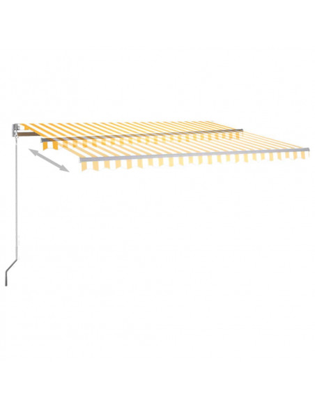 Tenda da Sole Autoportante Automatica 400x300 cm Gialla Bianca