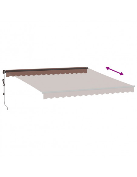 Tenda da Sole Retrattile Automatica 400x300 cm Marrone