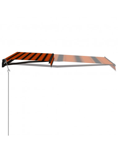 Tenda da Sole Retrattile Automatica 400x300cm Arancione Marrone