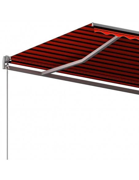 Tenda Retrattile Automatica con Palo 400x300 cm Arancio Marrone