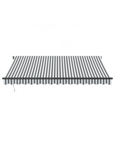 Tenda Sole Retrattile Automatica Antracite e Bianco 400x300 cm