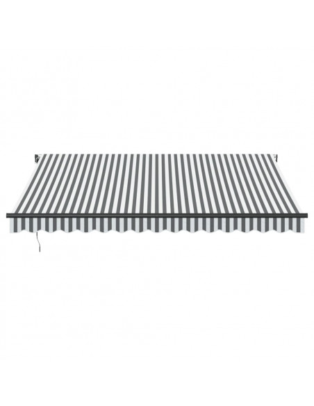 Tenda Sole Retrattile Automatica Antracite e Bianco 400x300 cm