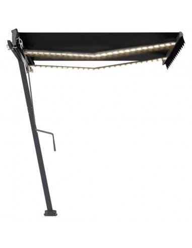 Tenda Automatica con Sensore Vento e LED 300x250 cm Antracite