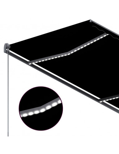 Tenda Automatica con Sensore Vento e LED 300x250 cm Antracite