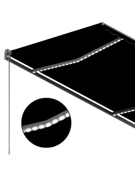 Tenda Automatica con Sensore Vento e LED 300x250 cm Antracite