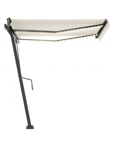 Tenda Automatica con Sensore Vento e LED 300x250 cm Crema