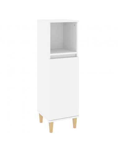 Set Mobili da Bagno 3 pz Bianco in Legno Multistrato
